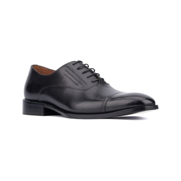 Vintage Foundry Co Mens Lace Up Pence Dress Oxford Shoes Black Size 8 NIB